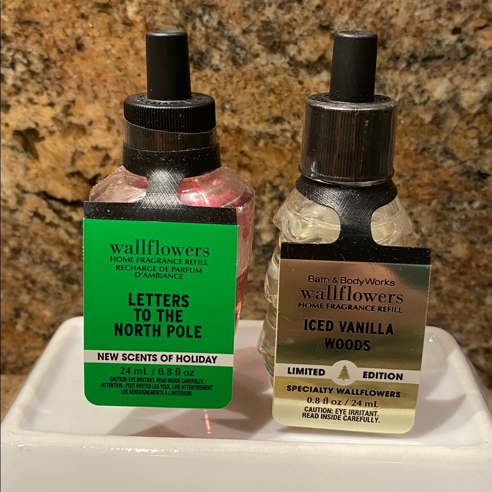 1-Letters to North Pole+1-Iced Vanilla Woods Limited Edition Wallflowers Refills